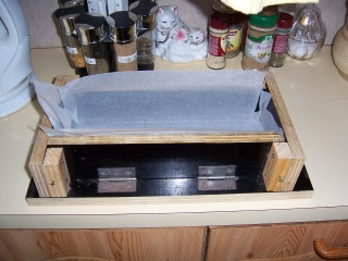 Mould prepared with baking paper